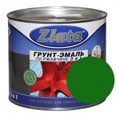 Грунт-эмаль по ржавчине зеленая 1,6 кг "ZLATA"